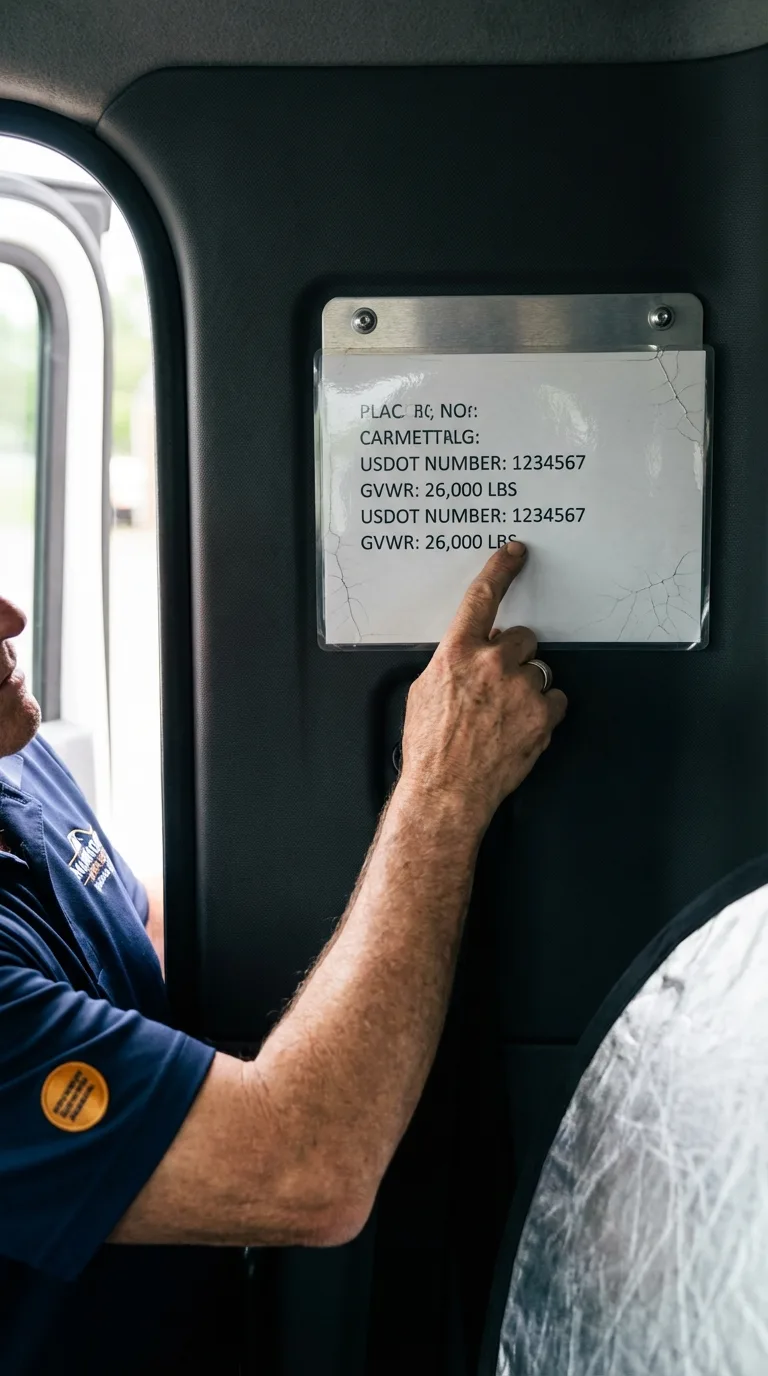 USDOT licensing placard verification in Coal Creek